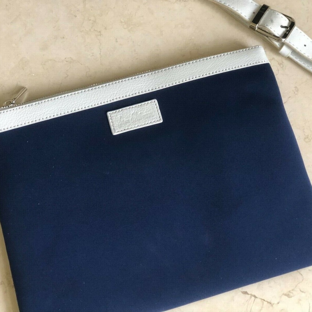 Sam Edelman Blue/White Soft Case Shoulder Bag